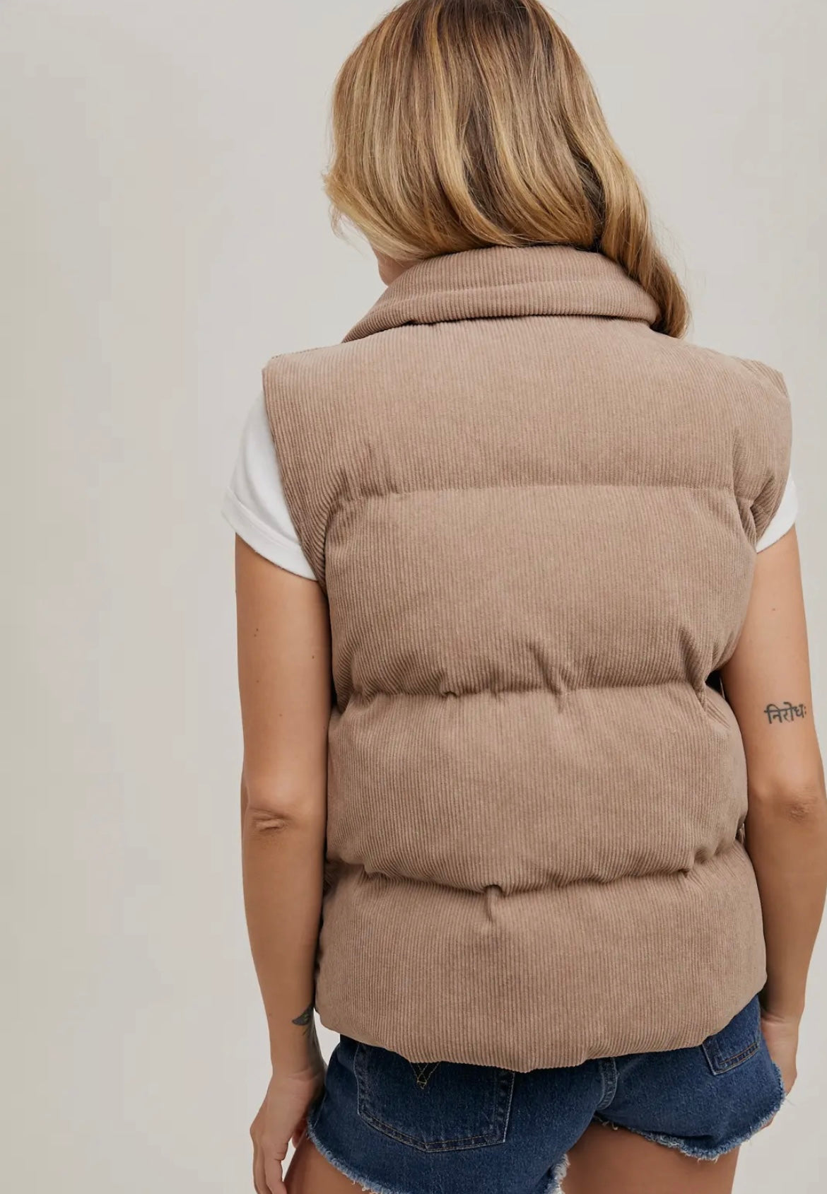 Corduroy Puffer Vest