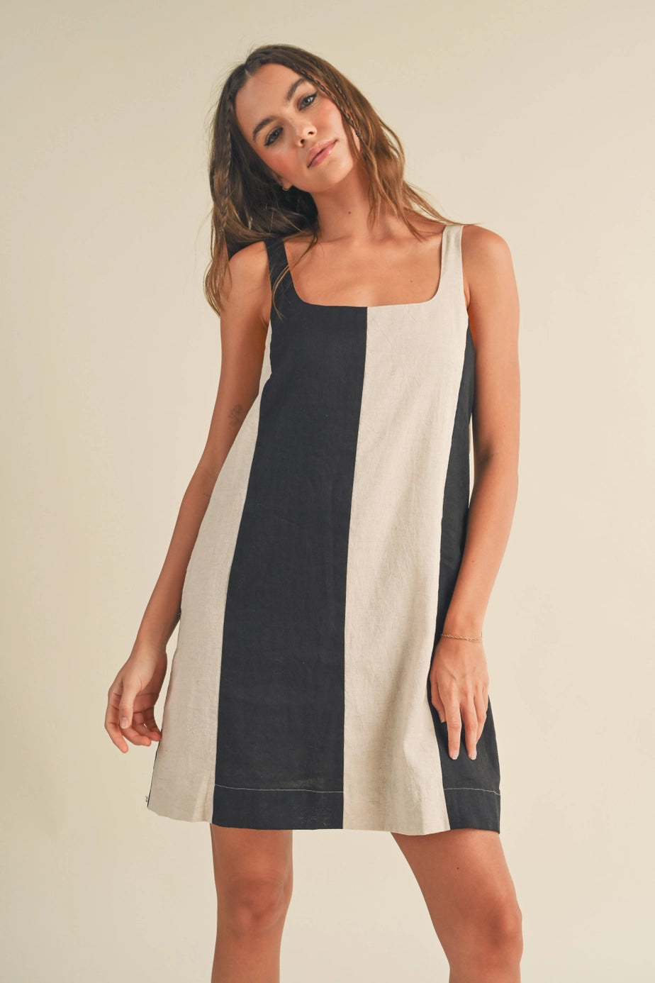 Colour Block Mini Dress