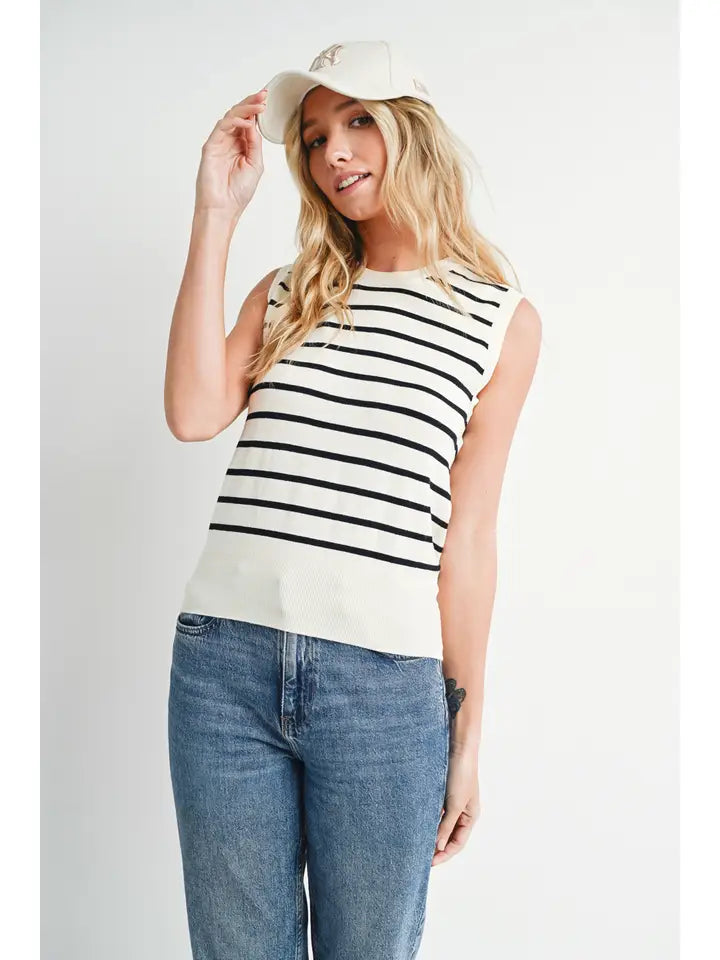 Striped Knit Tank